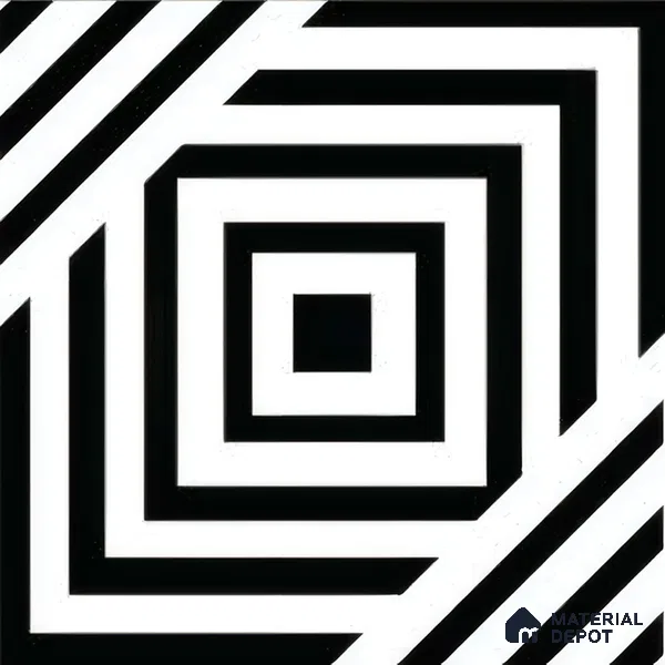 Moroccan Wall & Floor Tile TL 05206 Zellige Illusional Box Multi Colour 1 ft x 1 ft Vitrified Matte Finish - 9 mm | Suitable for Kitchen, Bathroom, Entryway | Please Expect a Slight Variation of Pattern