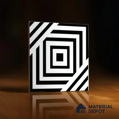 Moroccan Wall & Floor Tile TL 05206 Zellige Illusional Box Multi Colour 1 ft x 1 ft Vitrified Matte Finish - 9 mm | Suitable for Kitchen, Bathroom, Entryway | Please Expect a Slight Variation of Pattern