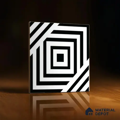 Moroccan Tile TL 05206 Zellige Illusional Box Multi Colour 1 ft x 1 ft Vitrified Matte Finish - 9 mm | Suitable for Kitchen, Bathroom, Balcony Floor & Wall | Please Expect a Slight Variation of Pattern