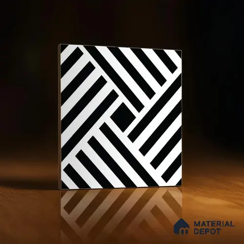 Moroccan Tile TL 05207 Zellige Pixel Black Multi Colour 1 ft x 1 ft Vitrified Matte Finish - 9 mm | Suitable for Kitchen, Bathroom, Balcony Floor & Wall | Please Expect a Slight Variation of Pattern