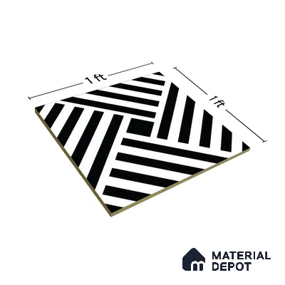 Moroccan Tile TL 05207 Zellige Pixel Black Multi Colour 1 ft x 1 ft Vitrified Matte Finish - 9 mm | Suitable for Kitchen, Bathroom, Balcony Floor & Wall | Please Expect a Slight Variation of Pattern (Sample)