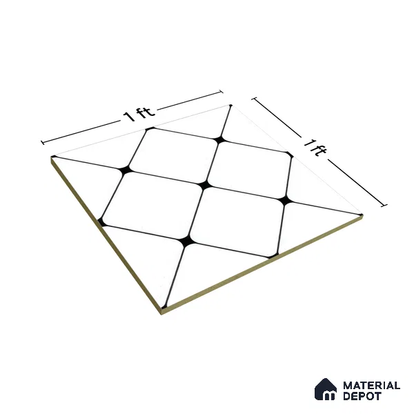 Moroccan Tile TL 05210 Zellige Weaved Web Multi Colour 1 ft x 1 ft Vitrified Matte Finish - 9 mm | Suitable for Kitchen, Bathroom, Balcony Floor & Wall | Please Expect a Slight Variation of Pattern (Sample)