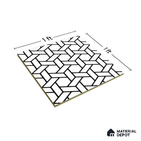 Moroccan Tile TL 05211 Zellige Penrose Passion Multi Colour 1 ft x 1 ft Vitrified Matte Finish - 9 mm | Suitable for Kitchen, Bathroom, Balcony Floor & Wall | Please Expect a Slight Variation of Pattern (Sample)
