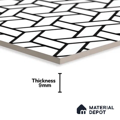 Moroccan Tile TL 05211 Zellige Penrose Passion Multi Colour 1 ft x 1 ft Vitrified Matte Finish - 9 mm | Suitable for Kitchen, Bathroom, Balcony Floor & Wall | Please Expect a Slight Variation of Pattern (Sample)
