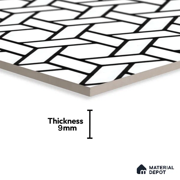 Moroccan Tile TL 05211 Zellige Penrose Passion Multi Colour 1 ft x 1 ft Vitrified Matte Finish - 9 mm | Suitable for Kitchen, Bathroom, Balcony Floor & Wall | Please Expect a Slight Variation of Pattern (Sample)