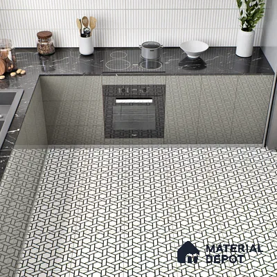 Moroccan Tile TL 05211 Zellige Penrose Passion Multi Colour 1 ft x 1 ft Vitrified Matte Finish - 9 mm | Suitable for Kitchen, Bathroom, Balcony Floor & Wall | Please Expect a Slight Variation of Pattern (Sample)