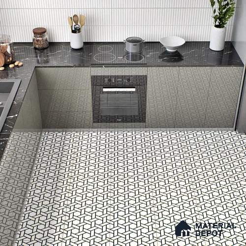 Moroccan Wall & Floor Tile TL 05211 Zellige Penrose Passion Multi Colour 1 ft x 1 ft Vitrified Matte Finish - 9 mm | Suitable for Kitchen, Bathroom, Entryway | Please Expect a Slight Variation of Pattern