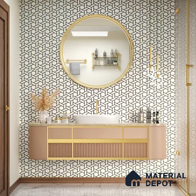 Moroccan Tile TL 05211 Zellige Penrose Passion Multi Colour 1 ft x 1 ft Vitrified Matte Finish - 9 mm | Suitable for Kitchen, Bathroom, Balcony Floor & Wall | Please Expect a Slight Variation of Pattern (Sample)