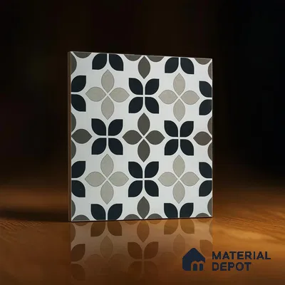 Moroccan Tile TL 05219 B Zellige Monochrome Blossom Multi Colour 1 ft x 1 ft Vitrified Matte Finish - 9 mm | Suitable for Kitchen, Bathroom, Balcony Floor & Wall | Please Expect a Slight Variation of Pattern (Sample)