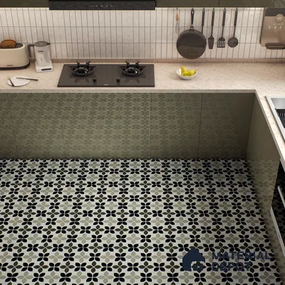 Moroccan Tile TL 05219 B Zellige Monochrome Blossom Multi Colour 1 ft x 1 ft Vitrified Matte Finish - 9 mm | Suitable for Kitchen, Bathroom, Balcony Floor & Wall | Please Expect a Slight Variation of Pattern (Sample)