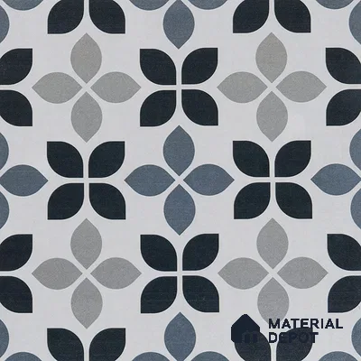 Moroccan Tile TL 05219 Zellige Midnight Blossom Multi Colour 1 ft x 1 ft Vitrified Matte Finish - 9 mm | Suitable for Kitchen, Bathroom, Balcony Floor & Wall | Please Expect a Slight Variation of Pattern (Sample)