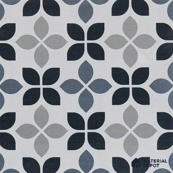 Moroccan Tile TL 05219 Zellige Midnight Blossom Multi Colour 1 ft x 1 ft Vitrified Matte Finish - 9 mm | Suitable for Kitchen, Bathroom, Balcony Floor & Wall | Please Expect a Slight Variation of Pattern (Sample)