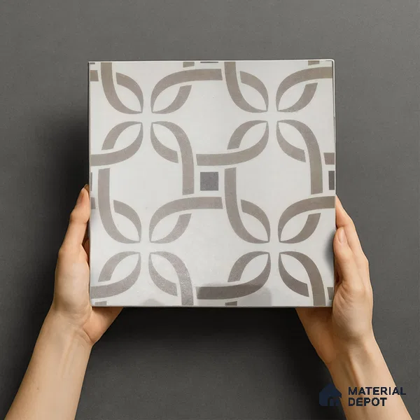 Moroccan Wall & Floor Tile TL 05286 Zellige Noir Brown Square Multi Colour 1 ft x 1 ft Porcelain Matte Finish - 9 mm | Suitable for Kitchen, Bathroom, Balcony | Please Expect a Slight Variation of Pattern