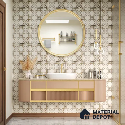 Moroccan Wall & Floor Tile TL 05286 Zellige Noir Brown Square Multi Colour 1 ft x 1 ft Porcelain Matte Finish - 9 mm | Suitable for Kitchen, Bathroom, Balcony | Please Expect a Slight Variation of Pattern
