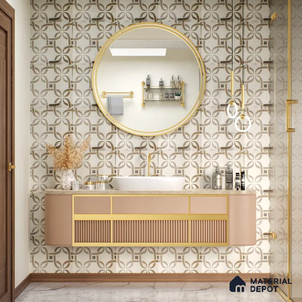 Moroccan Wall & Floor Tile TL 05286 Zellige Noir Brown Square Multi Colour 1 ft x 1 ft Porcelain Matte Finish - 9 mm | Suitable for Kitchen, Bathroom, Balcony | Please Expect a Slight Variation of Pattern