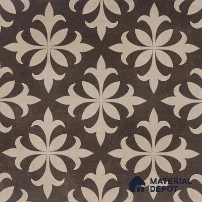 Moroccan Wall & Floor Tile TL 05222 Zellige Choco Beige Petals Brown 1 ft x 1 ft Vitrified Matte Finish - 9 mm | Suitable for Kitchen, Bathroom, Balcony | Please Expect a Slight Variation of Pattern