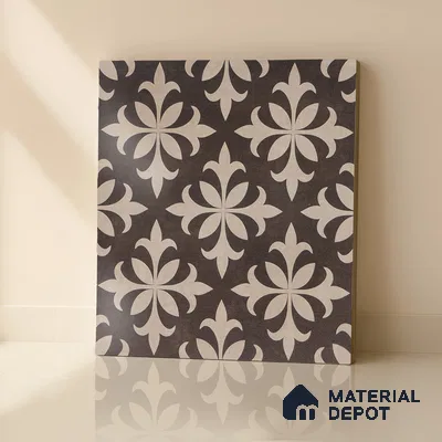 Moroccan Wall & Floor Tile TL 05222 Zellige Choco Beige Petals Brown 1 ft x 1 ft Vitrified Matte Finish - 9 mm | Suitable for Kitchen, Bathroom, Balcony | Please Expect a Slight Variation of Pattern
