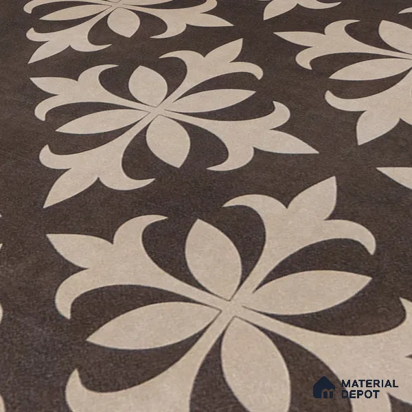Moroccan Wall & Floor Tile TL 05222 Zellige Choco Beige Petals Brown 1 ft x 1 ft Vitrified Matte Finish - 9 mm | Suitable for Kitchen, Bathroom, Balcony | Please Expect a Slight Variation of Pattern