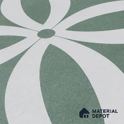 Moroccan Tile TL 05218 Zellige Deep Emerald Green Multi Colour 1 ft x 1 ft Vitrified Matte Finish - 9 mm | Suitable for Kitchen, Bathroom, Balcony Floor & Wall | Please Expect a Slight Variation of Pattern (Sample)