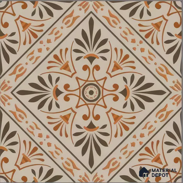 Moroccan Tile TL 05181 B Zellige Sahara Sunburst Beige 1 ft x 1 ft Vitrified Matte Finish - 9 mm | Suitable for Kitchen, Bathroom, Balcony Floor & Wall | Please Expect a Slight Variation of Pattern