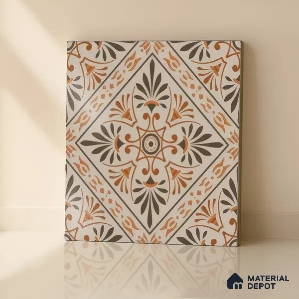 Moroccan Tile TL 05181 B Zellige Sahara Sunburst Beige 1 ft x 1 ft Vitrified Matte Finish - 9 mm | Suitable for Kitchen, Bathroom, Balcony Floor & Wall | Please Expect a Slight Variation of Pattern