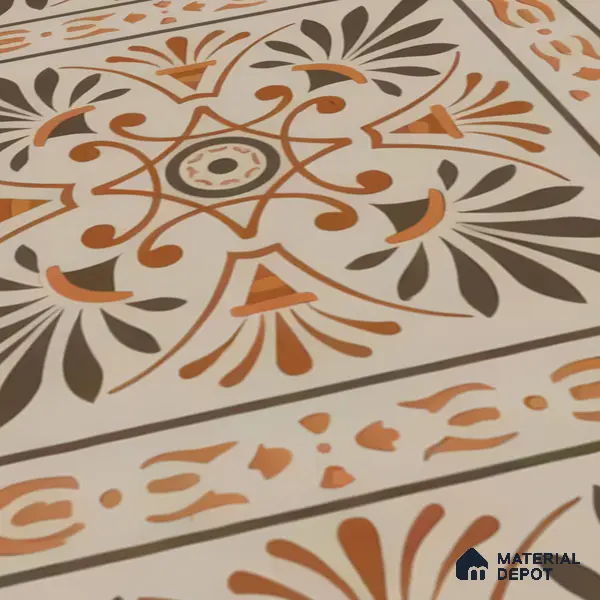Moroccan Tile TL 05181 B Zellige Sahara Sunburst Beige 1 ft x 1 ft Vitrified Matte Finish - 9 mm | Suitable for Kitchen, Bathroom, Balcony Floor & Wall | Please Expect a Slight Variation of Pattern