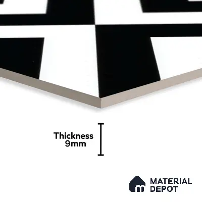 Moroccan Tile TL 05212 Zellige Endless Square Multi Colour 1 ft x 1 ft Vitrified Matte Finish - 9 mm | Suitable for Kitchen, Bathroom, Balcony Floor & Wall | Please Expect a Slight Variation of Pattern