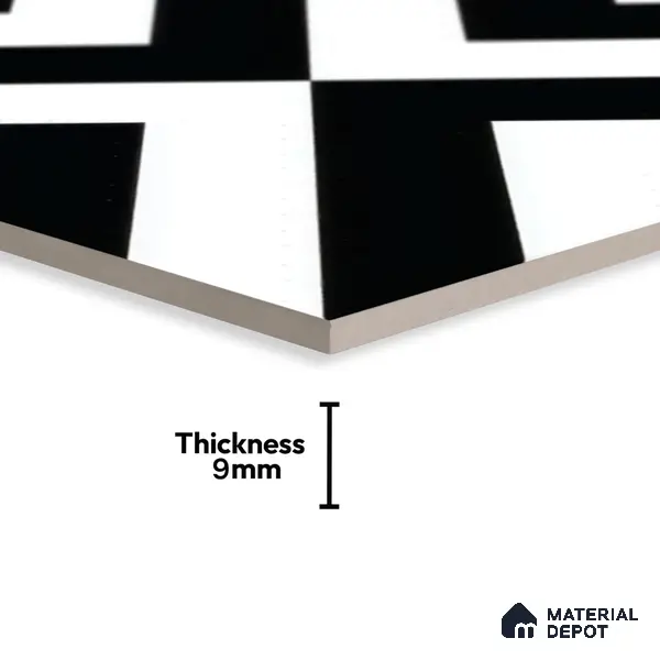 Moroccan Tile TL 05212 Zellige Endless Square Multi Colour 1 ft x 1 ft Vitrified Matte Finish - 9 mm | Suitable for Kitchen, Bathroom, Balcony Floor & Wall | Please Expect a Slight Variation of Pattern
