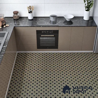 Moroccan Tile TL 05213 Zellige Vibrant Honeycomb Multi Colour 1 ft x 1 ft Vitrified Matte Finish - 9 mm | Suitable for Kitchen, Bathroom, Balcony Floor & Wall | Please Expect a Slight Variation of Pattern (Sample)