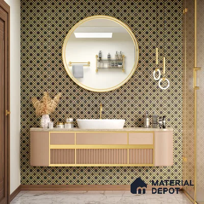 Moroccan Tile TL 05213 Zellige Vibrant Honeycomb Multi Colour 1 ft x 1 ft Vitrified Matte Finish - 9 mm | Suitable for Kitchen, Bathroom, Balcony Floor & Wall | Please Expect a Slight Variation of Pattern (Sample)