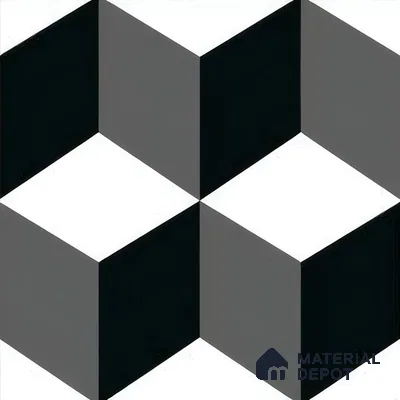 Moroccan Tile TL 05182 Zellige Shadow Sands Black 1 ft x 1 ft Vitrified Matte Finish - 9 mm | Suitable for Kitchen, Bathroom, Balcony Floor & Wall (Sample)