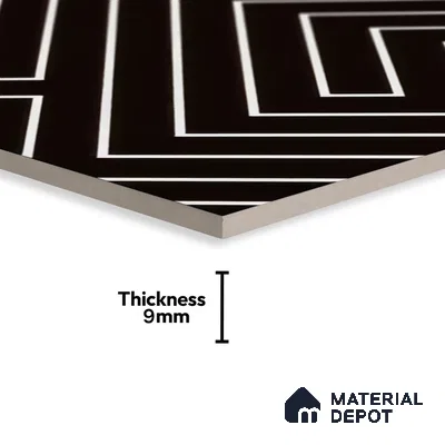 Moroccan Tile TL 05214 Zellige Stagger Lines Multi Colour 1 ft x 1 ft Vitrified Matte Finish - 9 mm | Suitable for Kitchen, Bathroom, Balcony Floor & Wall | Please Expect a Slight Variation of Pattern (Sample)
