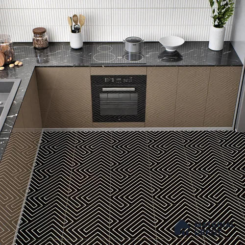 Moroccan Wall & Floor Tile TL 05214 Zellige Stagger Lines Multi Colour 1 ft x 1 ft Vitrified Matte Finish - 9 mm | Suitable for Kitchen, Bathroom, Balcony | Please Expect a Slight Variation of Pattern
