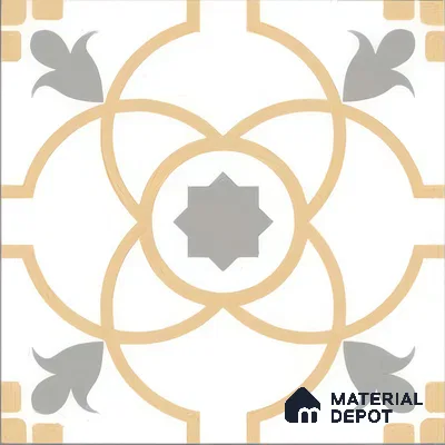 Moroccan Tile TL 05216 Zellige Orange Bloom Multi Colour 1 ft x 1 ft Vitrified Matte Finish - 9 mm | Suitable for Kitchen, Bathroom, Balcony Floor & Wall | Please Expect a Slight Variation of Pattern