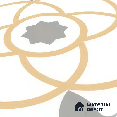 Moroccan Tile TL 05216 Zellige Orange Bloom Multi Colour 1 ft x 1 ft Vitrified Matte Finish - 9 mm | Suitable for Kitchen, Bathroom, Balcony Floor & Wall | Please Expect a Slight Variation of Pattern