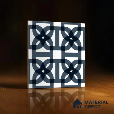 Moroccan Tile TL 05183 Zellige Blue Overlaps Multi Colour 1 ft x 1 ft Vitrified Matte Finish - 9 mm | Suitable for Kitchen, Bathroom, Balcony Floor & Wall | Please Expect a Slight Variation of Pattern (Sample)