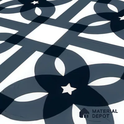 Moroccan Tile TL 05183 Zellige Blue Overlaps Multi Colour 1 ft x 1 ft Vitrified Matte Finish - 9 mm | Suitable for Kitchen, Bathroom, Balcony Floor & Wall | Please Expect a Slight Variation of Pattern (Sample)