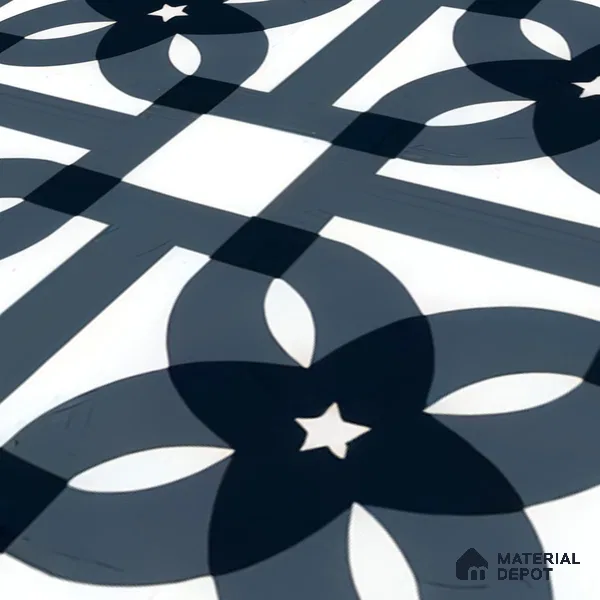 Moroccan Tile TL 05183 Zellige Blue Overlaps Multi Colour 1 ft x 1 ft Vitrified Matte Finish - 9 mm | Suitable for Kitchen, Bathroom, Balcony Floor & Wall | Please Expect a Slight Variation of Pattern (Sample)