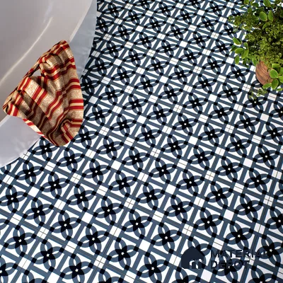 Moroccan Tile TL 05183 Zellige Blue Overlaps Multi Colour 1 ft x 1 ft Vitrified Matte Finish - 9 mm | Suitable for Kitchen, Bathroom, Balcony Floor & Wall | Please Expect a Slight Variation of Pattern (Sample)