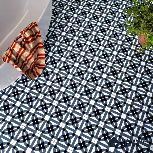 Moroccan Wall & Floor Tile TL 05183 Zellige Blue Overlaps Multi Colour 1 ft x 1 ft Vitrified Matte Finish - 9 mm | Suitable for Kitchen, Bathroom, Balcony | Please Expect a Slight Variation of Pattern