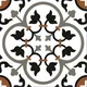 Moroccan Wall & Floor Tile TL 05184 Zellige Grey Liner Floral Multi Colour 1 ft x 1 ft Vitrified Matte Finish - 9 mm | Suitable for Kitchen, Bathroom, Balcony | Please Expect a Slight Variation of Pattern | Image 08