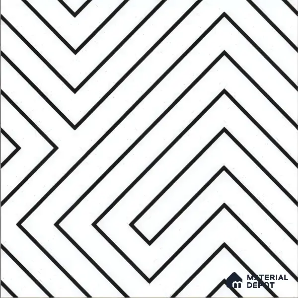 Moroccan Tile TL 05186 Zellige Puzzle Lines Multi Colour 1 ft x 1 ft Vitrified Matte Finish - 9 mm | Suitable for Kitchen, Bathroom, Balcony Floor & Wall | Please Expect a Slight Variation of Pattern