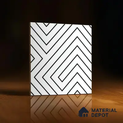 Moroccan Tile TL 05186 Zellige Puzzle Lines Multi Colour 1 ft x 1 ft Vitrified Matte Finish - 9 mm | Suitable for Kitchen, Bathroom, Balcony Floor & Wall | Please Expect a Slight Variation of Pattern