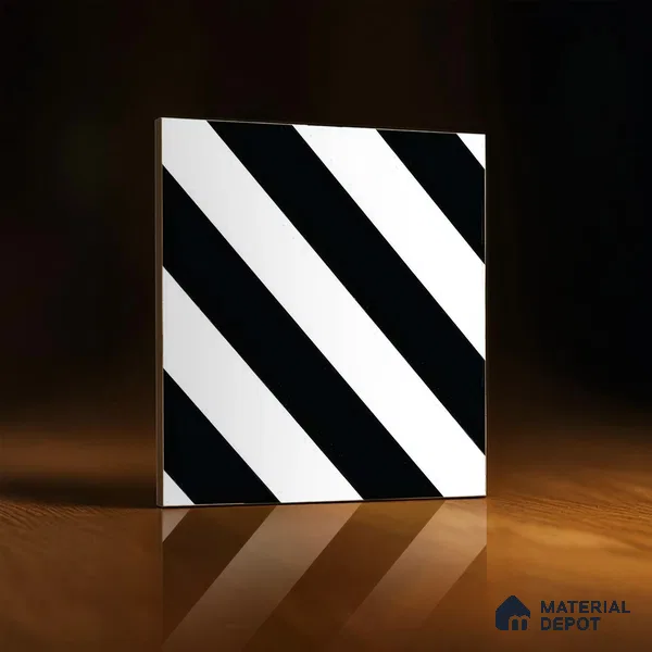 Moroccan Wall & Floor Tile TL 05187 Zellige Linear Zebra Multi Colour 1 ft x 1 ft Porcelain Matte Finish - 9 mm | Suitable for Kitchen, Bathroom, Entryway | Please Expect a Slight Variation of Pattern