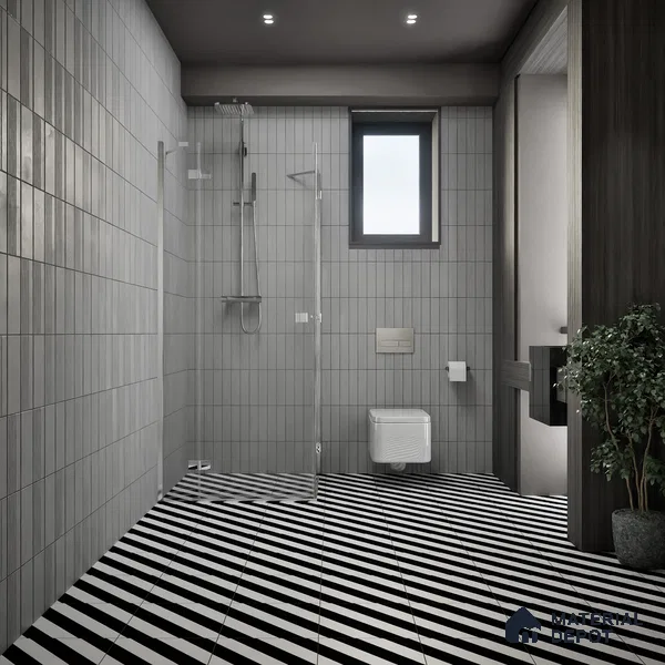Moroccan Wall & Floor Tile TL 05187 Zellige Linear Zebra Multi Colour 1 ft x 1 ft Porcelain Matte Finish - 9 mm | Suitable for Kitchen, Bathroom, Entryway | Please Expect a Slight Variation of Pattern