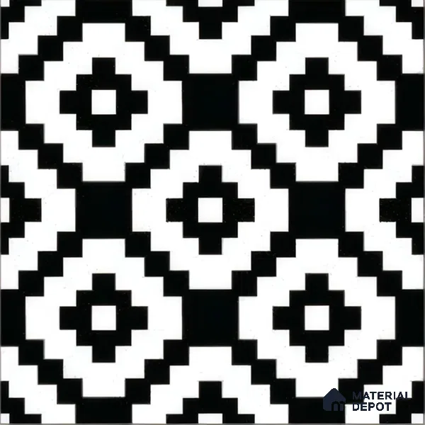 Moroccan Tile TL 05188 Zellige Medina Mystique Multi Colour 1 ft x 1 ft Vitrified Matte Finish - 9 mm | Suitable for Kitchen, Bathroom, Balcony Floor & Wall | Please Expect a Slight Variation of Pattern