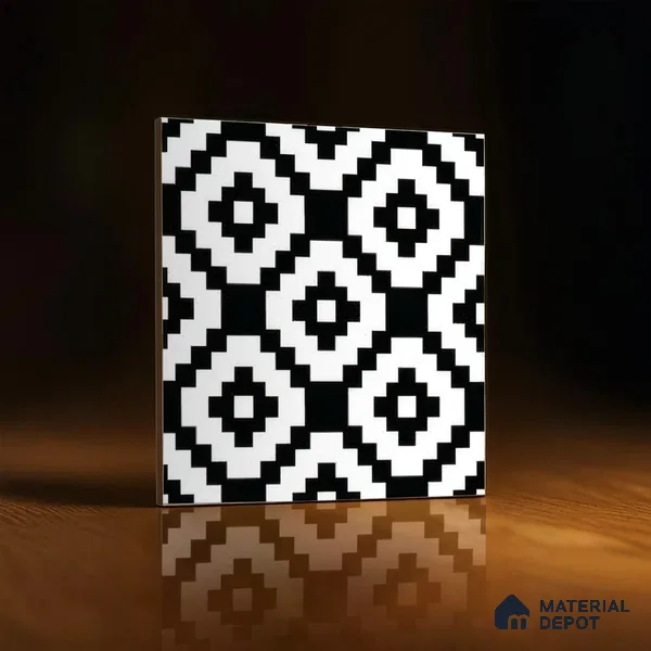 Moroccan Tile TL 05188 Zellige Medina Mystique Multi Colour 1 ft x 1 ft Vitrified Matte Finish - 9 mm | Suitable for Kitchen, Bathroom, Balcony Floor & Wall | Please Expect a Slight Variation of Pattern