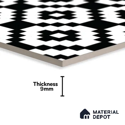 Moroccan Tile TL 05188 Zellige Medina Mystique Multi Colour 1 ft x 1 ft Vitrified Matte Finish - 9 mm | Suitable for Kitchen, Bathroom, Balcony Floor & Wall | Please Expect a Slight Variation of Pattern