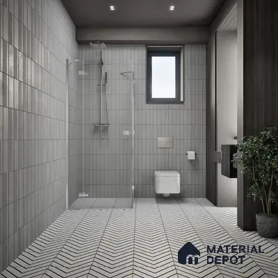 Moroccan Tile TL 05189 Zellige Wave Lines Multi Colour 1 ft x 1 ft Vitrified Matte Finish - 9 mm | Suitable for Kitchen, Bathroom, Balcony Floor & Wall | Please Expect a Slight Variation of Pattern