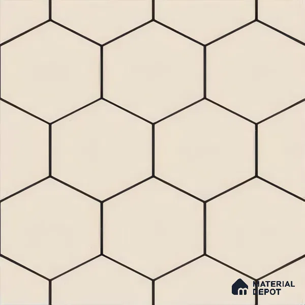 Moroccan Tile TL 05190 Zellige Honeycomb Beige Brown 1 ft x 1 ft Vitrified Matte Finish - 9 mm | Suitable for Kitchen, Bathroom, Balcony Floor & Wall | Please Expect a Slight Variation of Pattern (Sample)